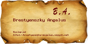 Brestyenszky Angelus névjegykártya